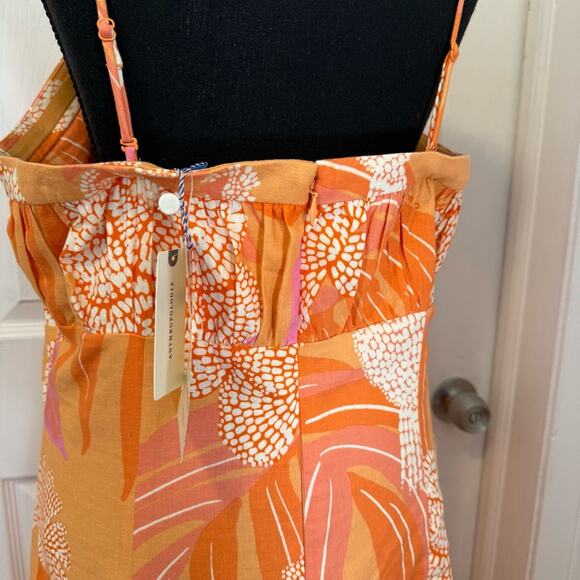 Farm Rio x Anthropologie Linen Blend Strapless Drop-Waist Maxi Dress - Picture 7 of 12